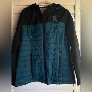 Hurley Black and Gray Jacket